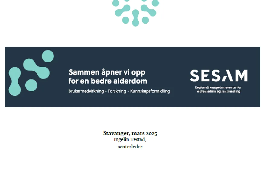 Front page SESAM annual report 2024