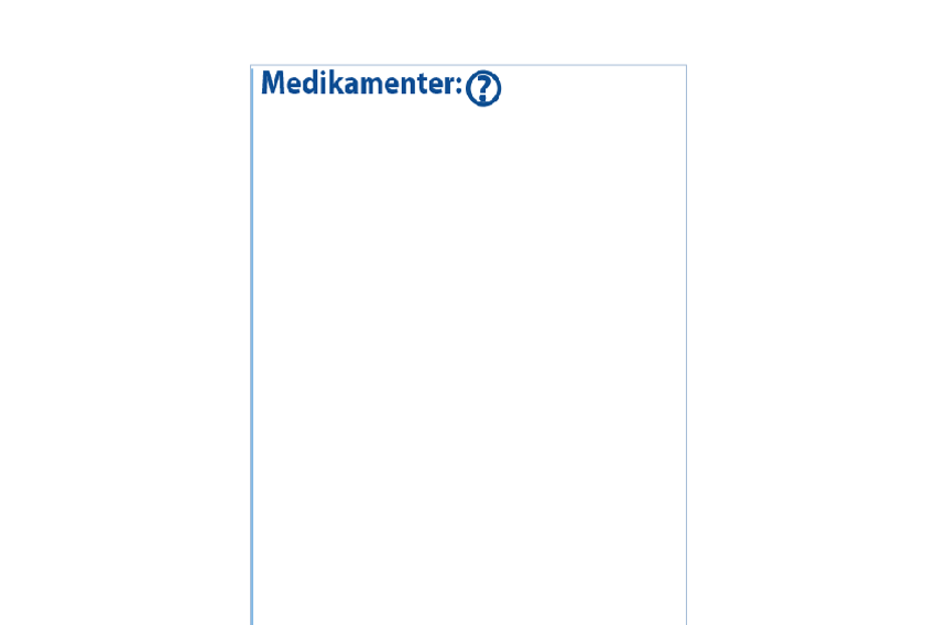 Skjermdump av scenarioverktøy som viser teksten medikamenter
