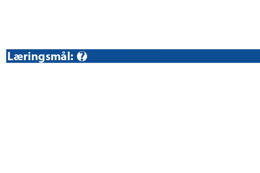 Skjermdump av scenarioverktøy som viser teksten læringsmål