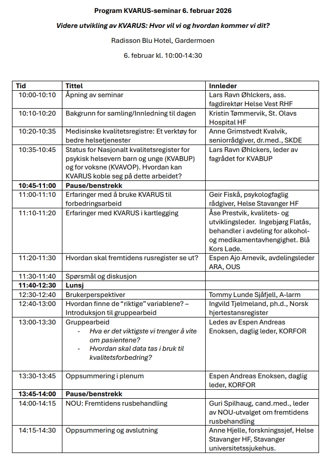 Skjermbilde av program