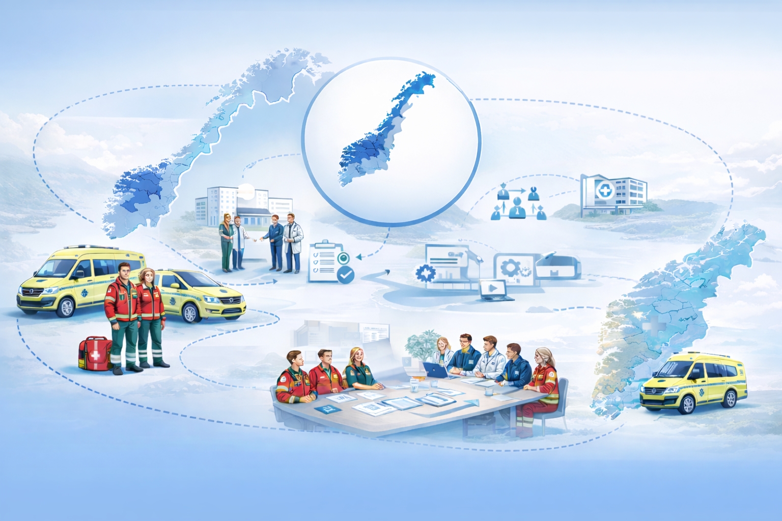 En gruppe mennesker som står foran en tegning av en by