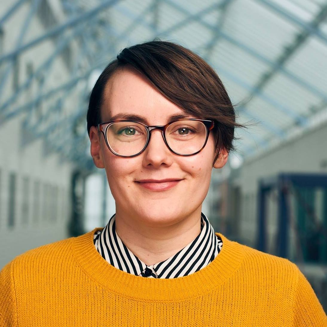 A person wearing glasses