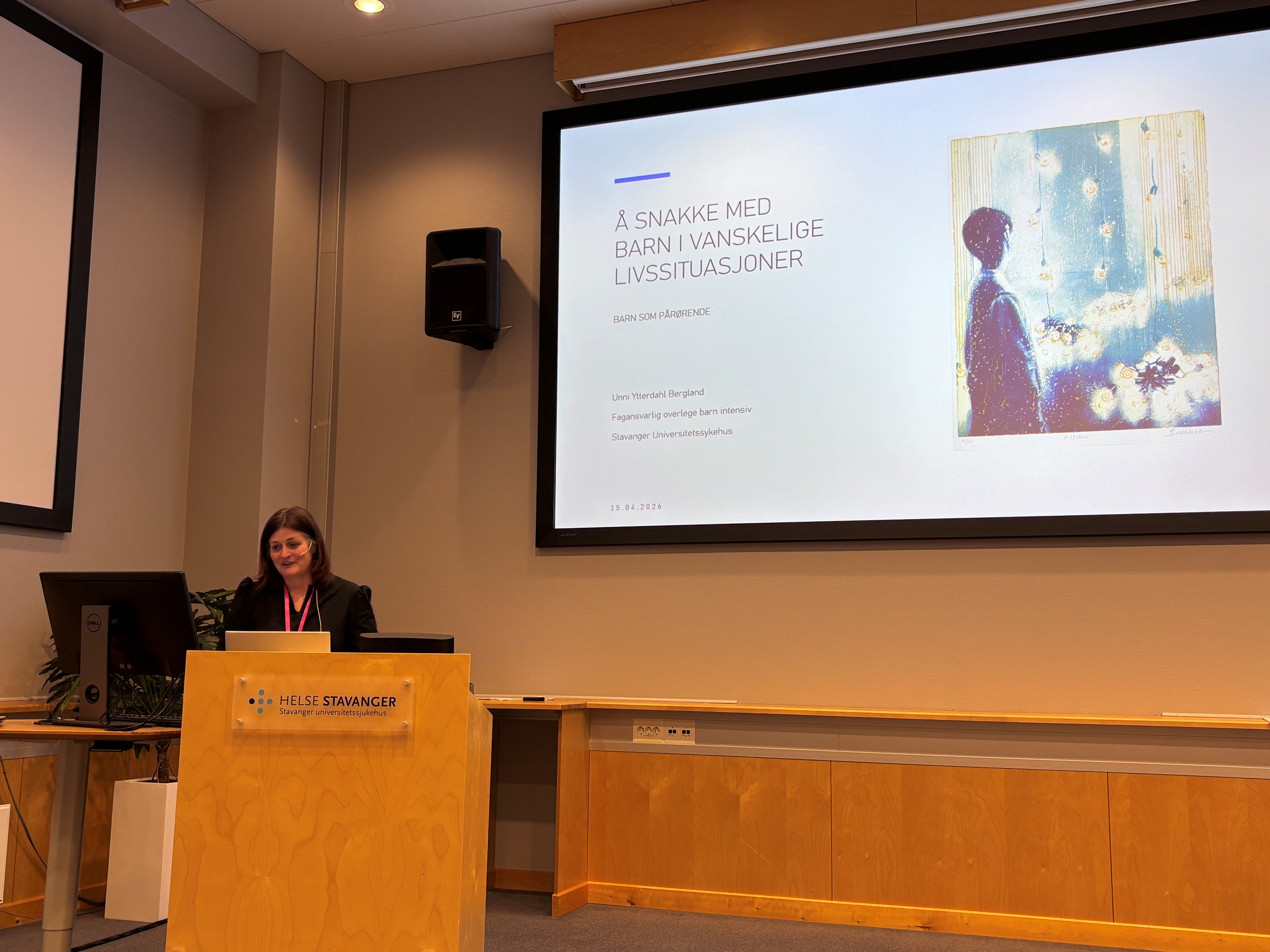 En person som holder en presentasjon