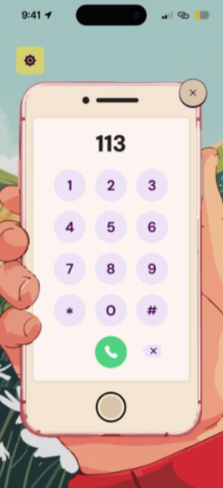 En hvit mobiltelefon