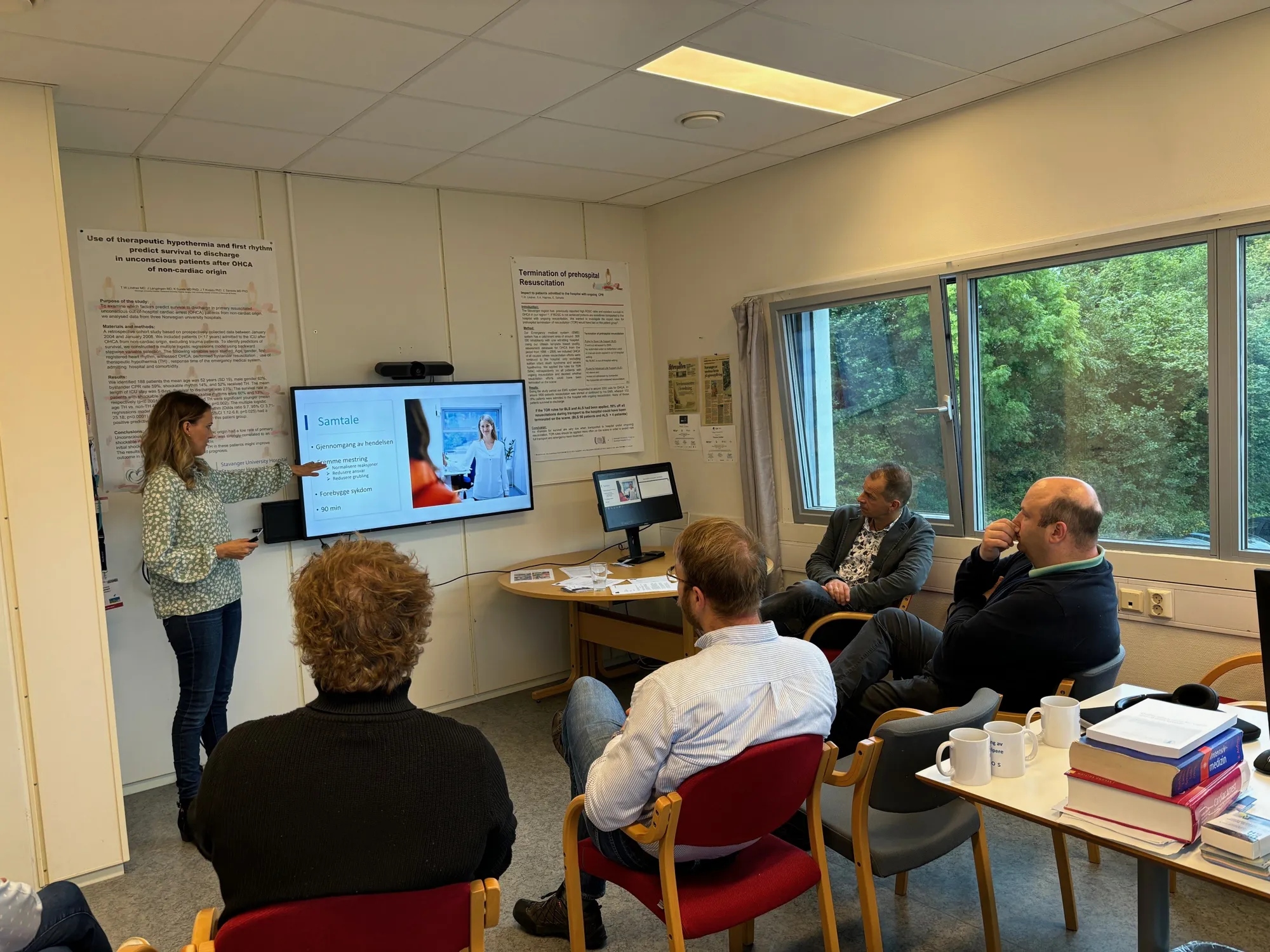A person giving a presentation