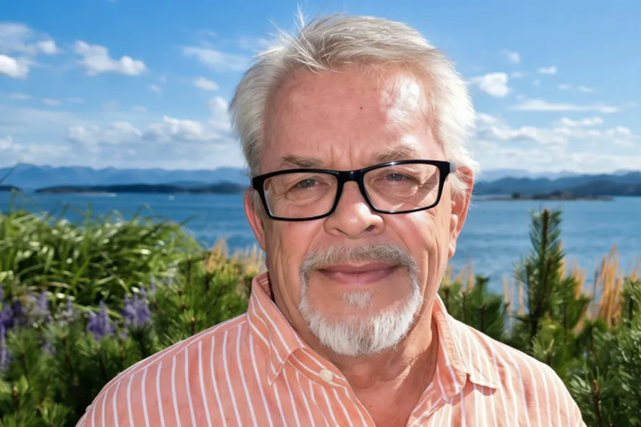 En mann med briller
