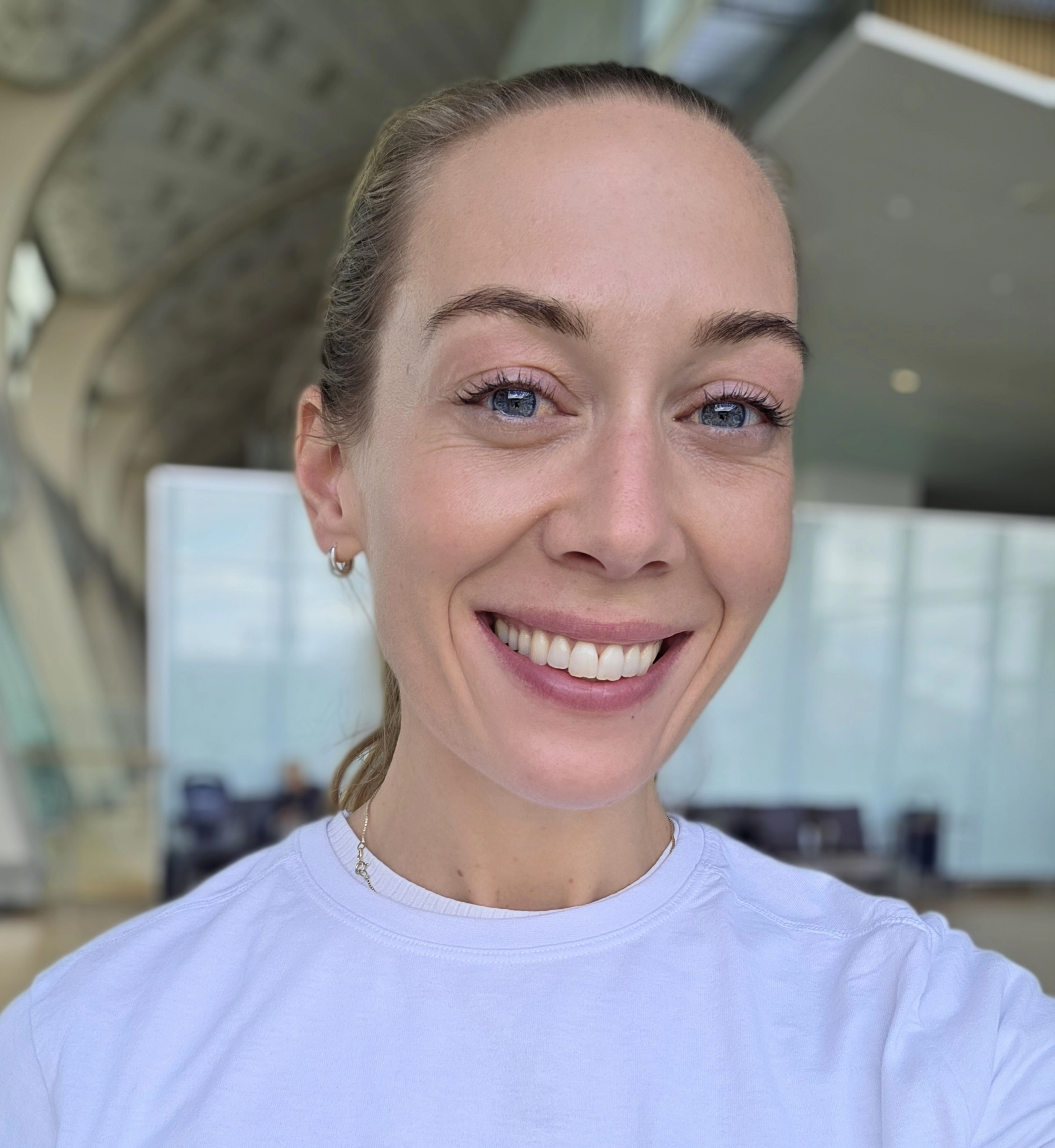 A person smiling for the camera