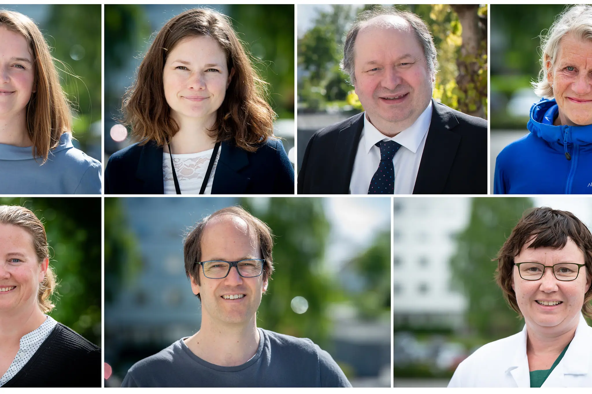 Øverst fra venstre: Marie Austdal, bioinformatiker, Nina Gran Egeland, stipendiat og forskningskonsulent, Håvard Søiland, profes