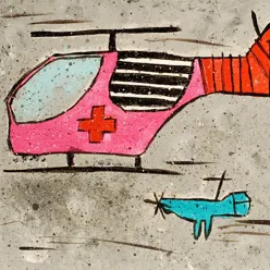 Tegning av helikopter. Tegning.