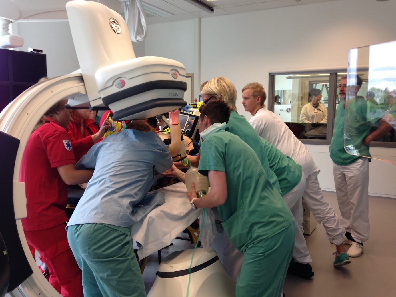 Simulering under en maskin.