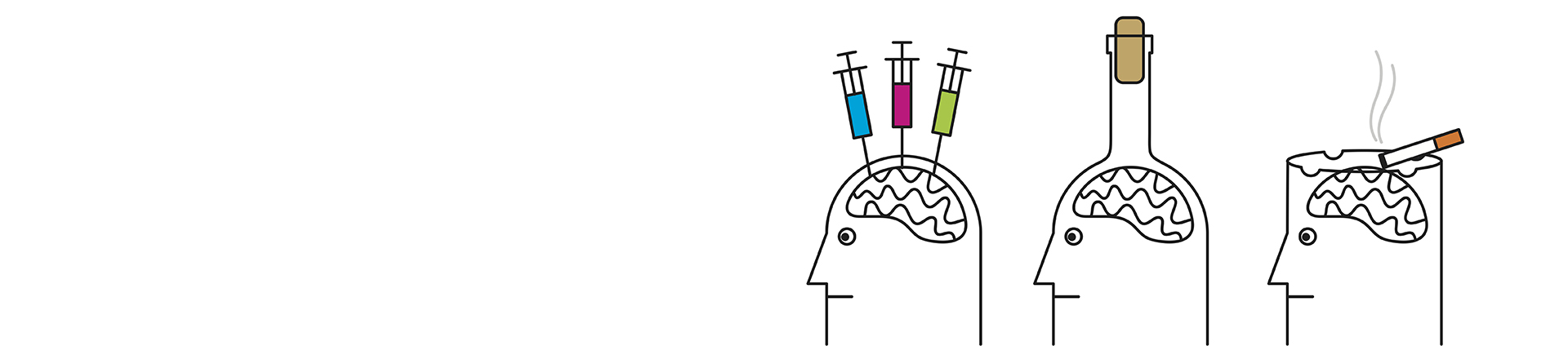 Tegning av mennesker med hjernen eksponert