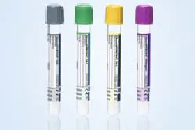 Fire testrør. Foto.