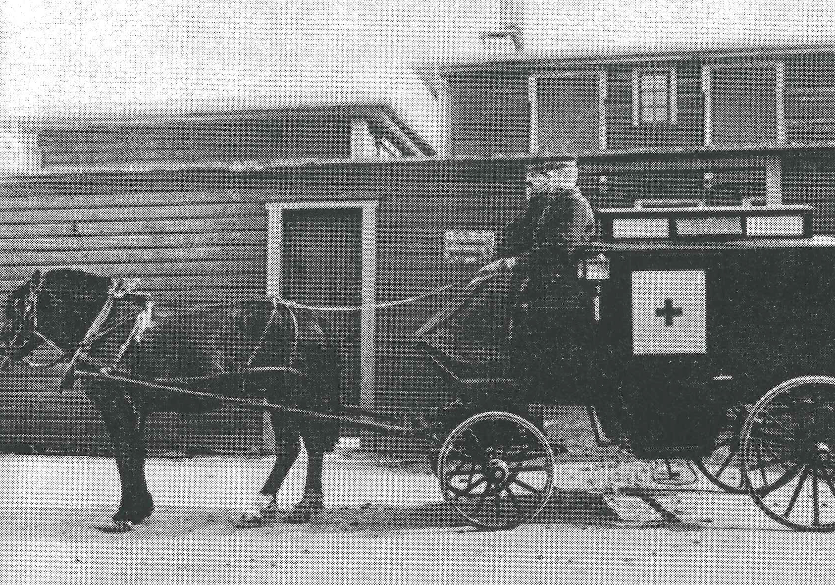 En person som kjører hestevogn