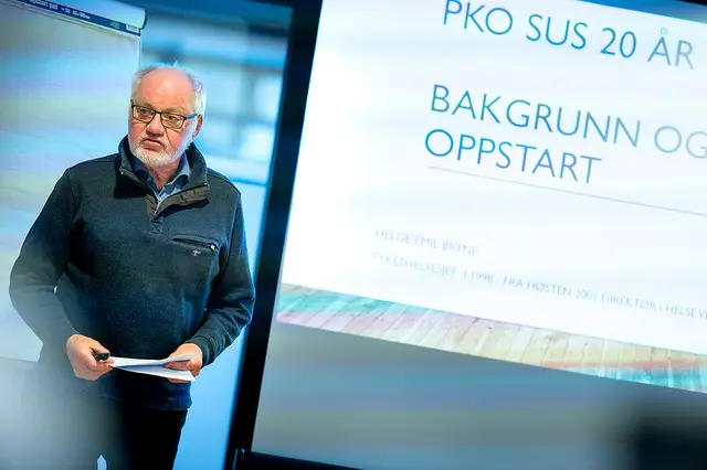 Daværende fylkeshelsesjef Helge Bryne.