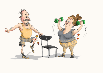 Illustrasjon av en mann og en dame