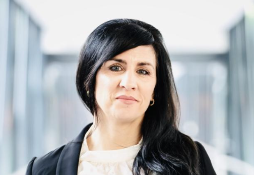 A woman with dark hair