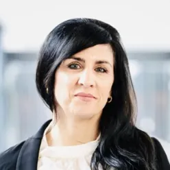 A woman with dark hair