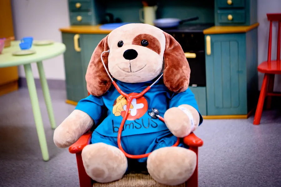 En kosebamse med et stetoskop