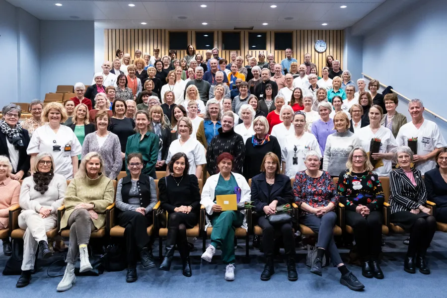 Gruppeportrett av jubilanter.